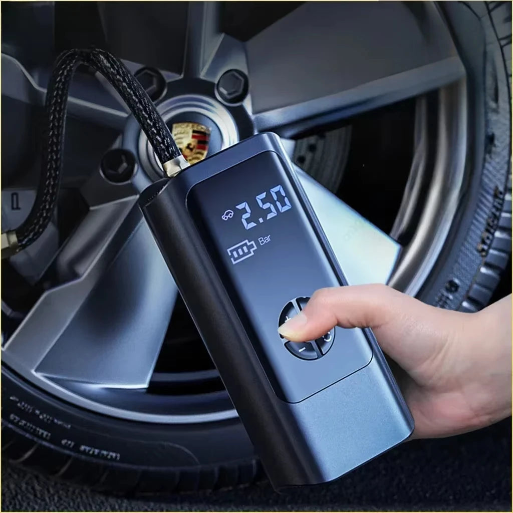 Para Xiaomi 8000mAh Wireless Wired Portable Car Air Compressor 12V 150PSI Bomba de inflador de pneus elétrica para bolas de carro e motocicleta